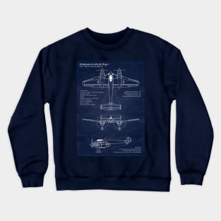 Mikoyan-Gurevich Mig5 URSS Blueprint Crewneck Sweatshirt